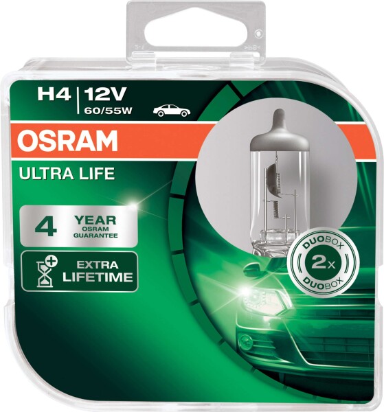 Osram  ULTRA LIFE H4, Halogen 12V, DUOBOX - 64193ULT-HCB
