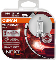 Osram  TRUCKSTAR® PRO H4, Halogen 24V, DUOBOX -...